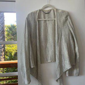 Elie Tahari Gray Waterfall‎ Open Sweater, Size XL